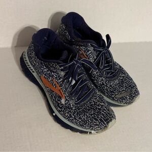 Brooks Adrenaline 20 Navy Copper GTS XX Guiderails Running Sneaker Womens 6.5